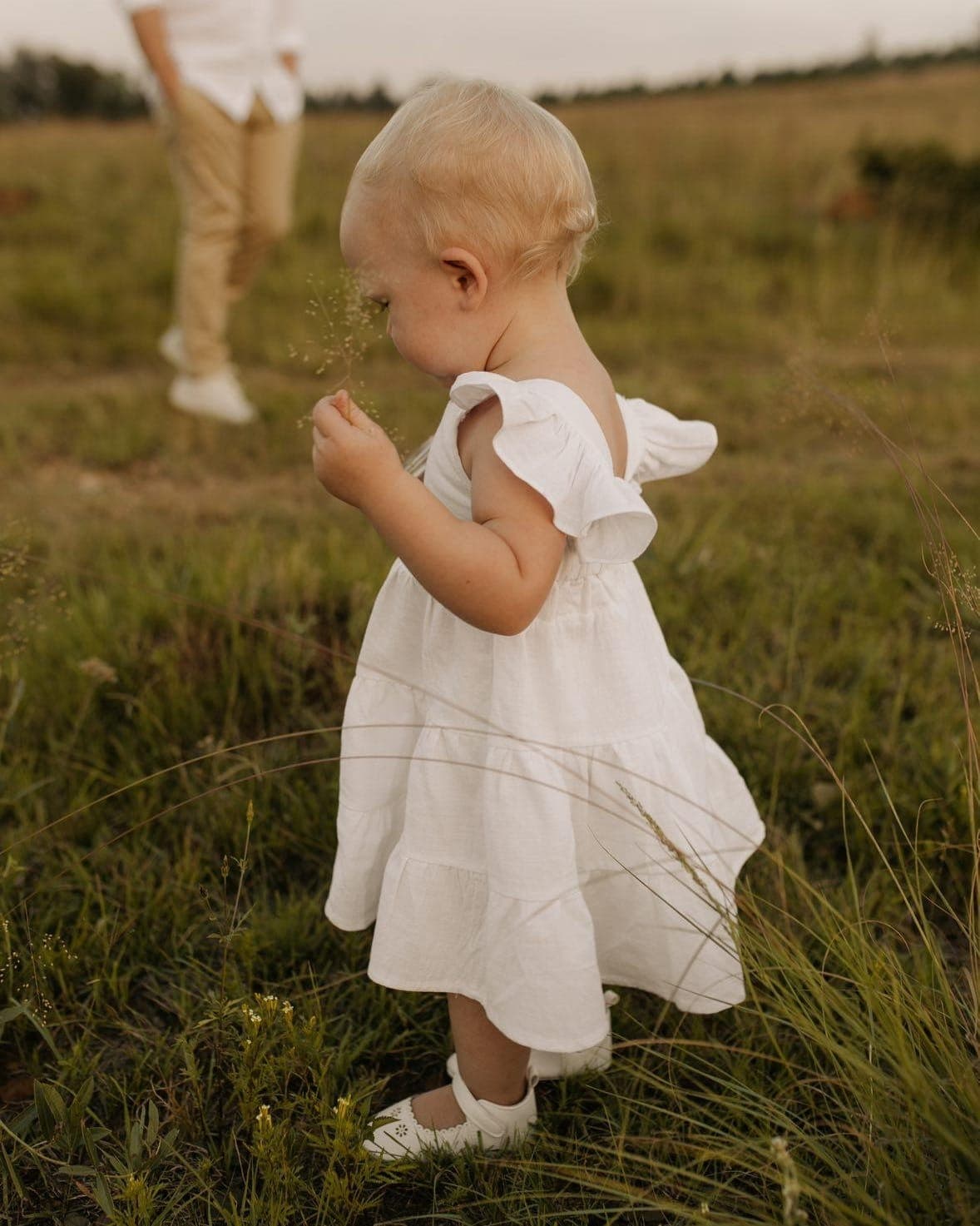 Alessia Linen dress- White