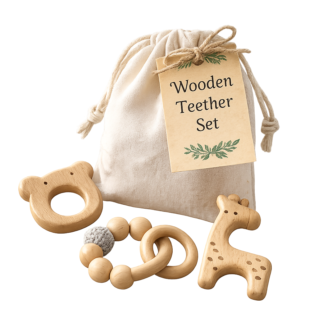 Wooden Teether Set
